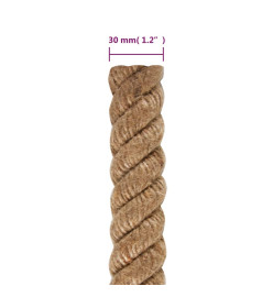 Corde de jute 10 m de long 30 mm d'épaisseur