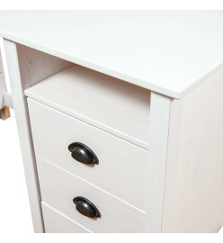 Bureau Hill Blanc 150x50x74 cm Bois de pin solide