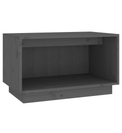 Meuble TV Gris 60x35x35 cm Bois de pin massif