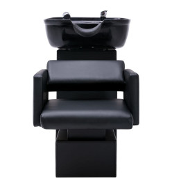 Chaise de salon avec lavabo Noir 129x59x82 cm Similicuir