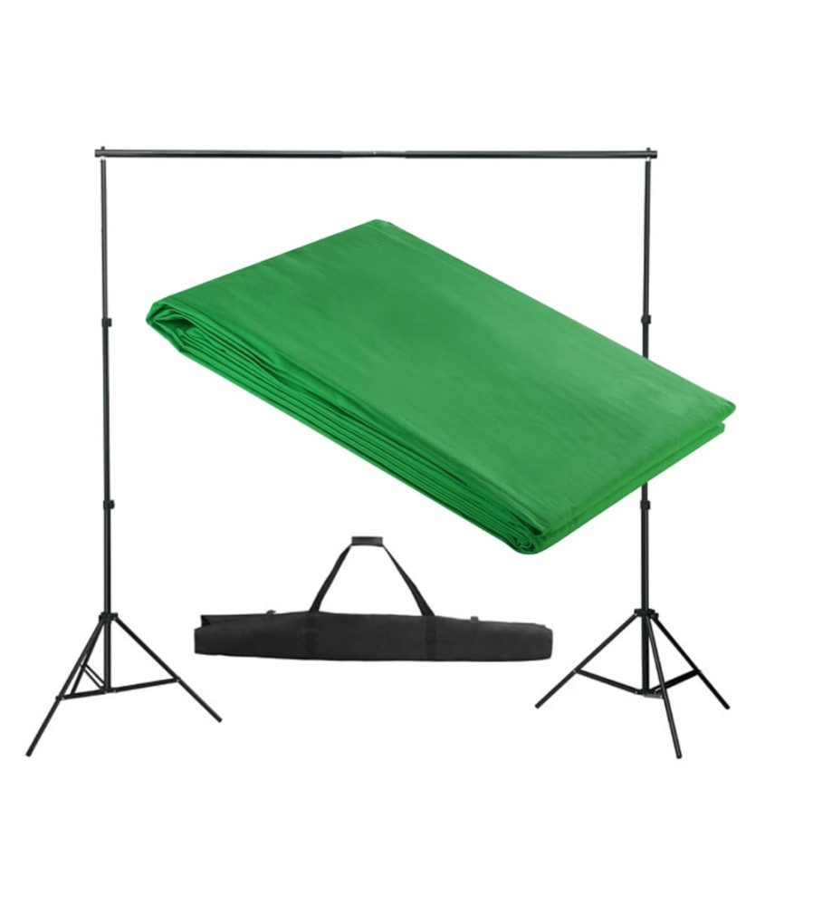 Système de support de toile de fond 300 x 300 cm Vert