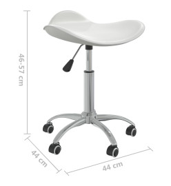 Tabouret de salon et spa Blanc Similicuir