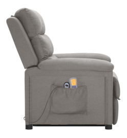 Fauteuil de massage inclinable Gris clair Tissu