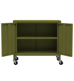 Armoire de rangement Vert olive 60x35x56 cm Acier