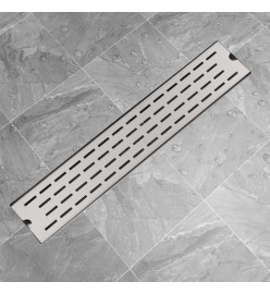 Drain de douche linéaire 630 x 140 mm Acier inoxydable