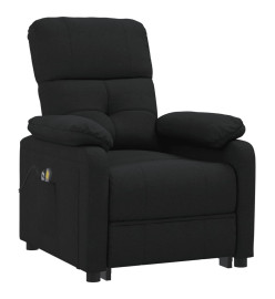 Fauteuil électrique de massage Noir Tissu