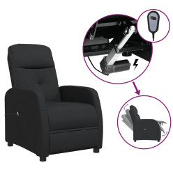 Fauteuil inclinable électrique Noir Tissu