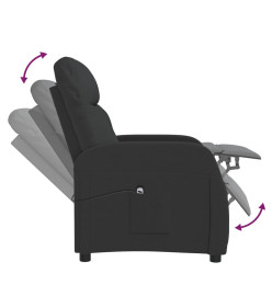 Fauteuil inclinable électrique Noir Tissu