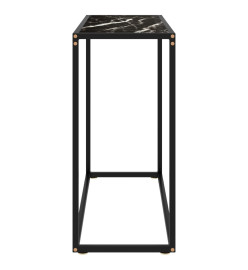 Table console Noir 80x35x75 cm Verre trempé