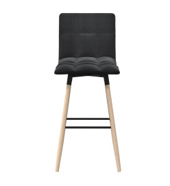 Tabourets de bar lot de 2 noir tissu