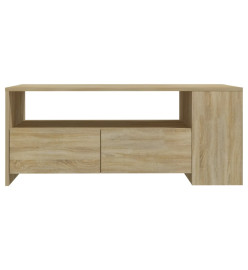 Table basse Chêne sonoma 102x55x42 cm Bois d'ingénierie