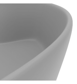 Lavabo de luxe avec trop-plein Gris clair mat 36x13cm Céramique