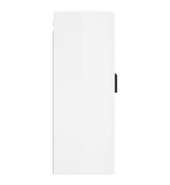 Armoire murale blanc brillant 69,5x34x90 cm