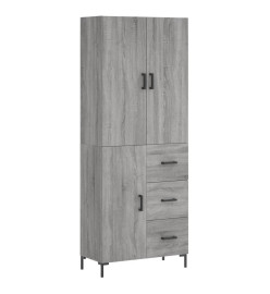 Buffet haut Sonoma gris 69,5x34x180 cm Bois d'ingénierie