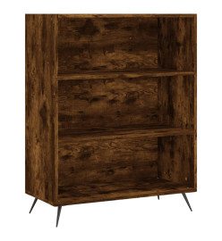 Buffet haut Chêne fumé 69,5x34x180 cm Bois d'ingénierie