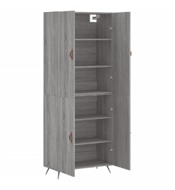 Buffet haut Sonoma gris 69,5x34x180 cm Bois d'ingénierie