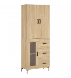 Buffet haut Chêne sonoma 69,5x34x180 cm Bois d'ingénierie