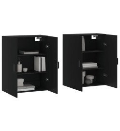 Armoires murales 2 pcs noir 69,5x34x90 cm