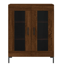 Buffet haut Chêne marron 69,5x34x180 cm Bois d'ingénierie