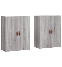 Armoires murales 2 pcs sonoma gris 69,5x34x90 cm