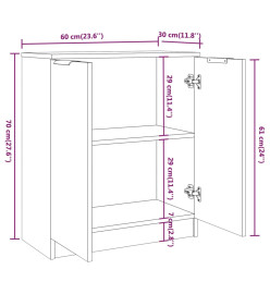 Buffets 3 pcs Chêne sonoma Bois d'ingénierie