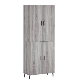 Buffet haut Sonoma gris 69,5x34x180 cm Bois d'ingénierie