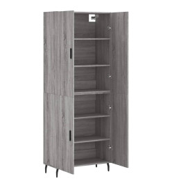 Buffet haut Sonoma gris 69,5x34x180 cm Bois d'ingénierie