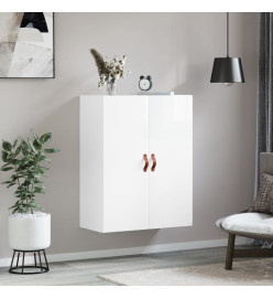 Armoire murale blanc brillant 69,5x34x90 cm