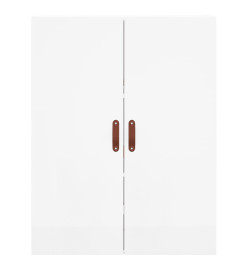 Armoire murale blanc brillant 69,5x34x90 cm