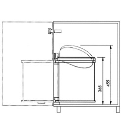 Hailo Poubelle de placard Compact-Box Taille M 15 L Blanc 3555-001