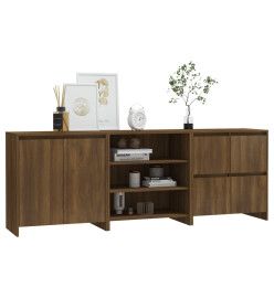 Buffets 3 pcs Chêne marron Bois d'ingénierie