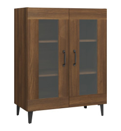 Buffet chêne marron 69,5x34x90 cm bois d'ingénierie