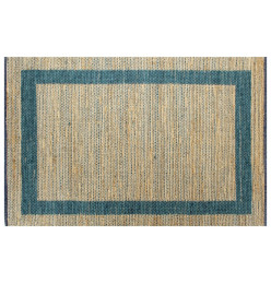 Tapis fait à la main Jute Bleu 80x160 cm