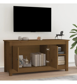 Meuble TV Marron miel 103x36,5x52 cm Bois de pin massif