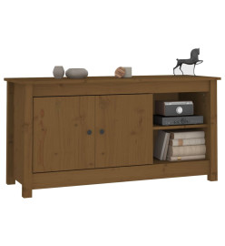 Meuble TV Marron miel 103x36,5x52 cm Bois de pin massif