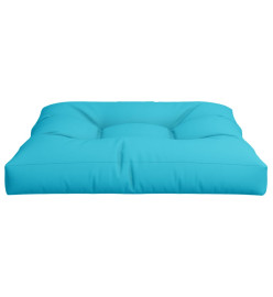 Coussin de palette turquoise 80x80x12 cm tissu