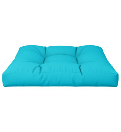 Coussin de palette turquoise 80x80x12 cm tissu