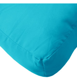 Coussin de palette turquoise 80x80x12 cm tissu