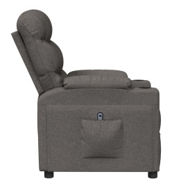 Fauteuil inclinable électrique Gris foncé Tissu