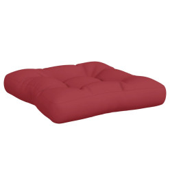 Coussins de palette 2 pcs rouge bordeaux tissu