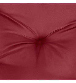 Coussins de palette 2 pcs rouge bordeaux tissu