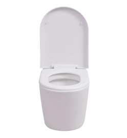 Toilette murale avec réservoir caché Céramique Blanc