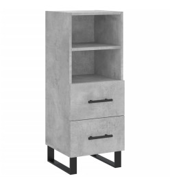 Buffet haut Gris béton 34,5x34x180 cm Bois d'ingénierie