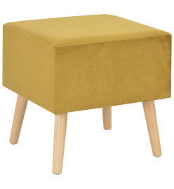 Tables de chevet 2 pcs Moutarde 40x35x40 cm Velours