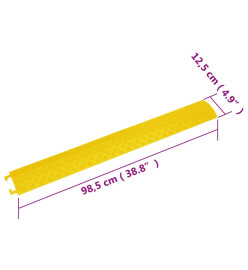 Rampes de protection de câble 4 pcs 98,5 cm Jaune