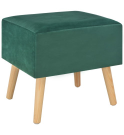 Table de chevet Vert 40x35x40 cm Velours