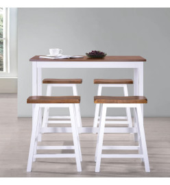 Table et tabouret de bar 5 pcs Bois massif