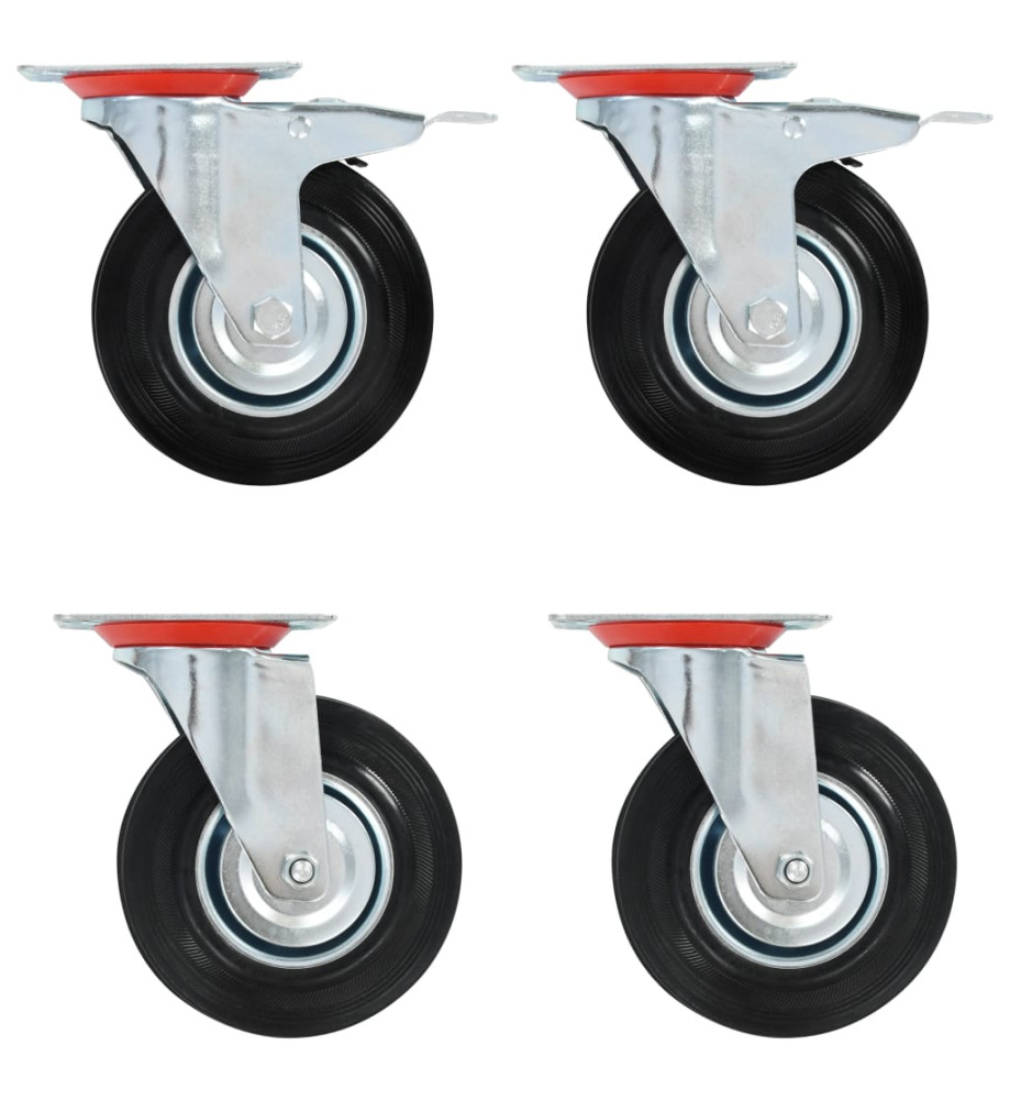 Roulettes pivotantes 4 pcs 125 mm