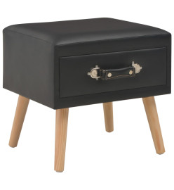 Tables de chevet 2 pcs Noir 40x35x40 cm Similicuir