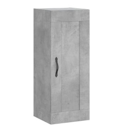 Buffet haut Gris béton 34,5x34x180 cm Bois d'ingénierie